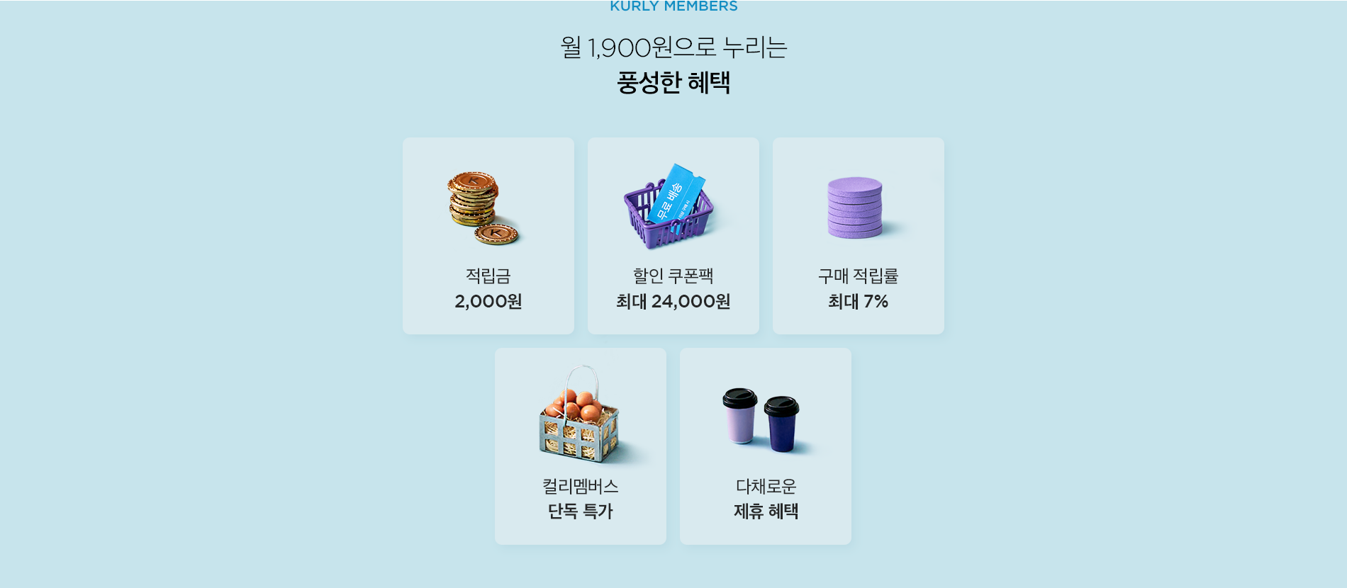 적립금 2,000원, 할인쿠폰팩 최대 24,000원, 구매적립 최대 7%